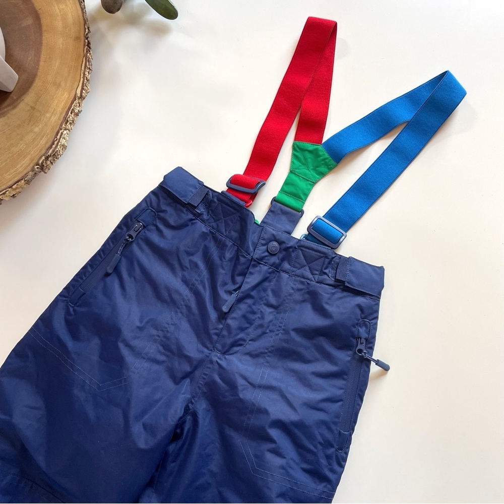 Mini Boden All Weather Waterproof Navy Colorblock Bib Snow Pants | 9-10